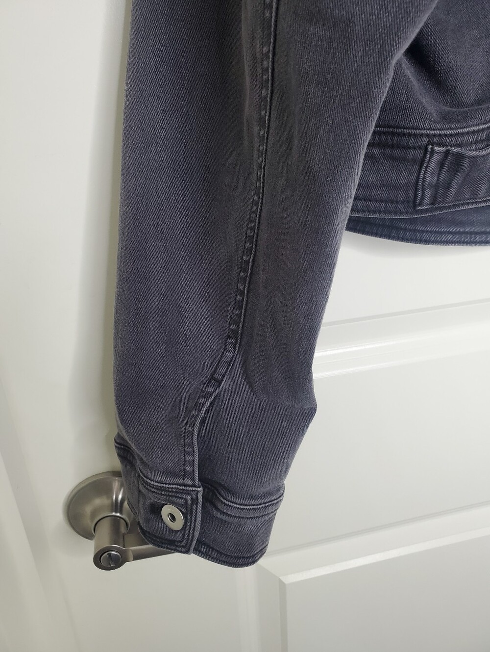 Anthropologie Pilcro And The Letterpress Black Classic Button Front Denim Jacket - Picture 7 of 9